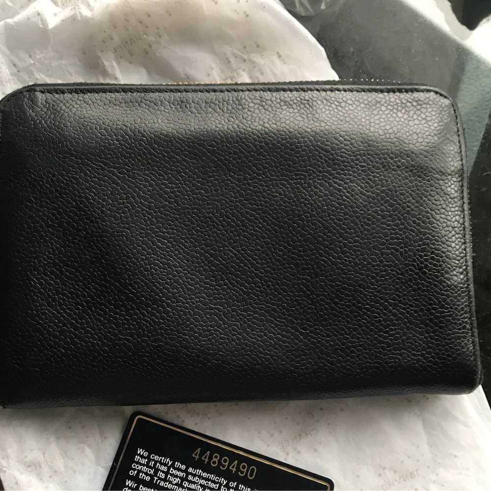 Chanel Vintage Zippered Large Wallet Clutch - image 3