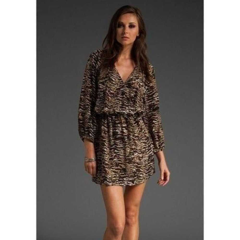 Joie Abstract Animal Molly Dress in Coffee Bean S… - image 1