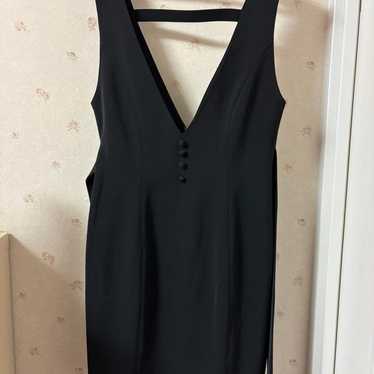 Black V-Neck Sleeveless Mini Dress