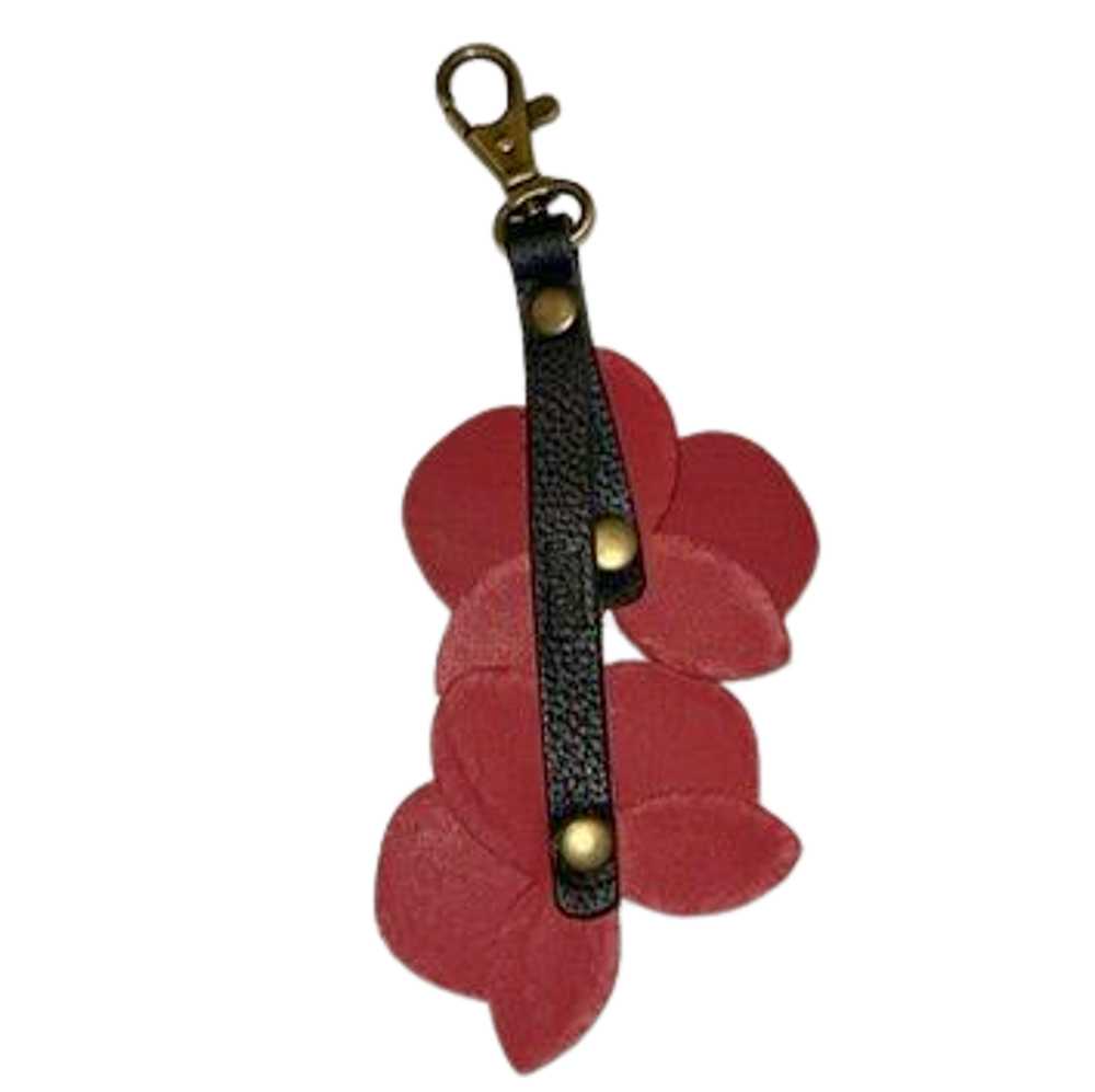 Portland Leather Blooming Orchid Keychain - image 2