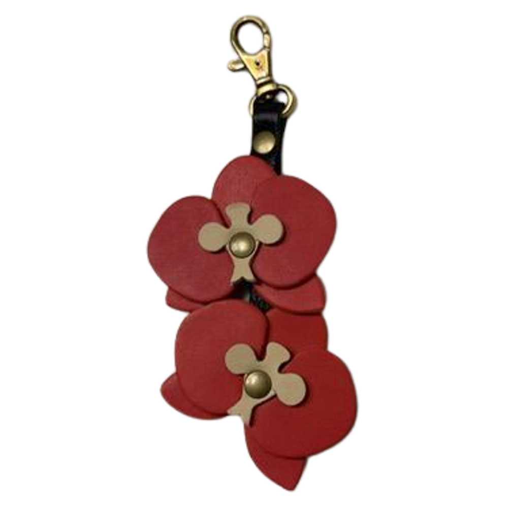 Portland Leather Blooming Orchid Keychain - image 3