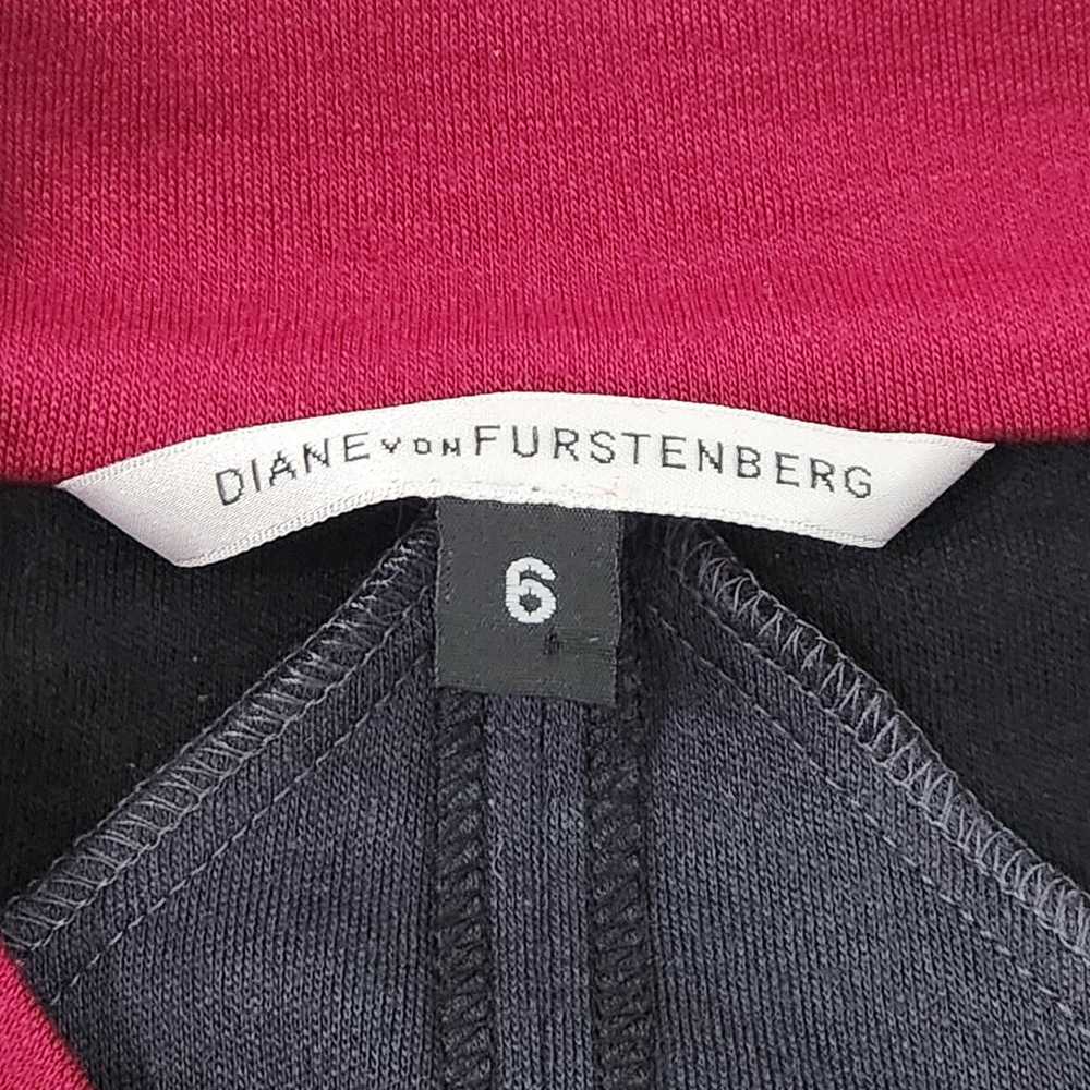 Diane Von Furstenberg Black Burgundy Cream Color … - image 4