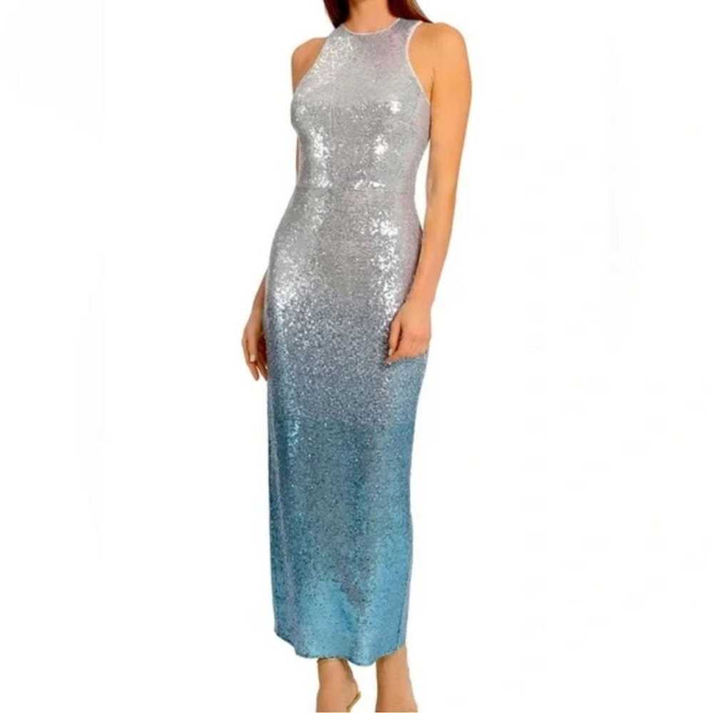 Maggy London Blue Ombre Sleeveless Maxi Dress(Siz… - image 1