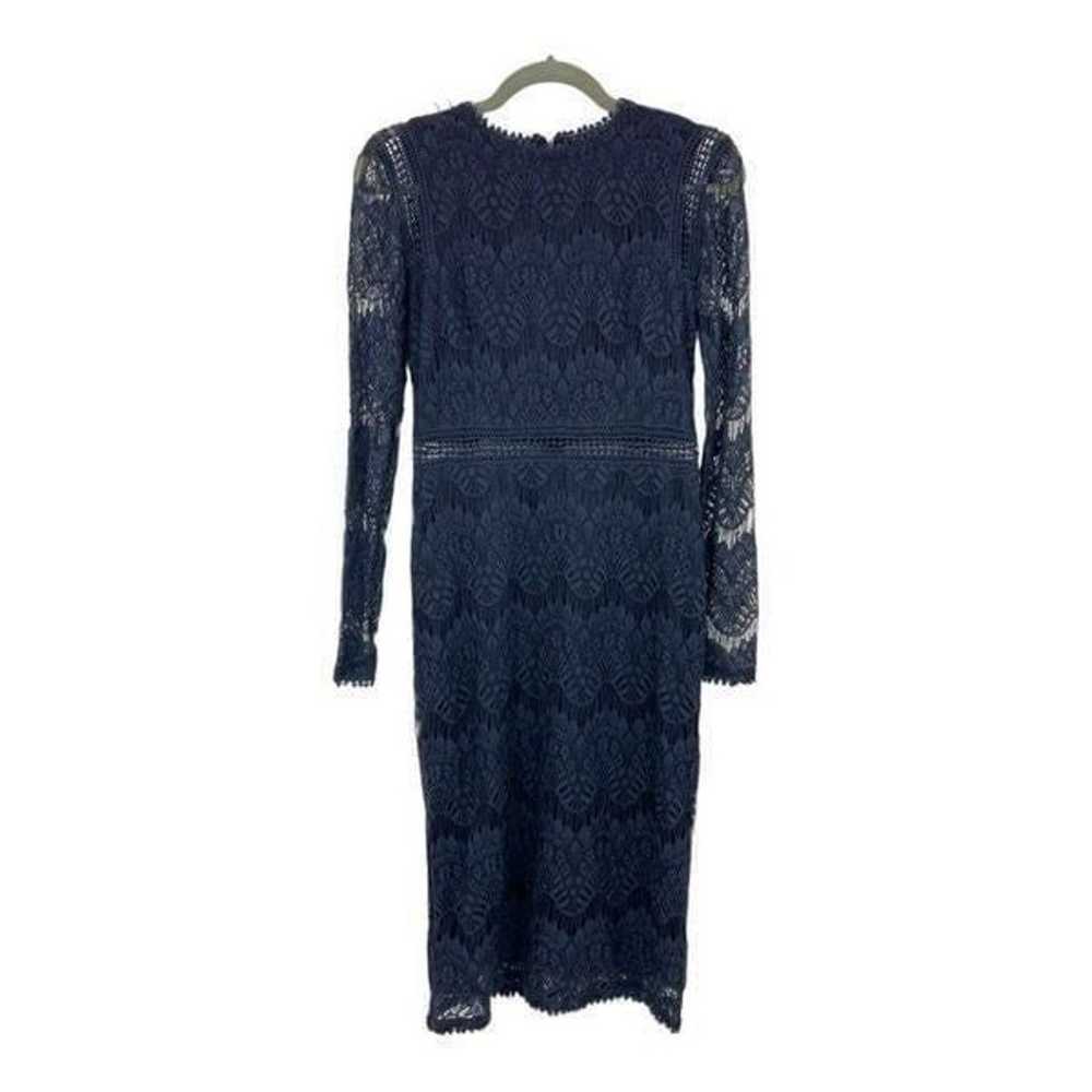 Love X Design Navy Blue Lace Long Sleeve Midi Dre… - image 10