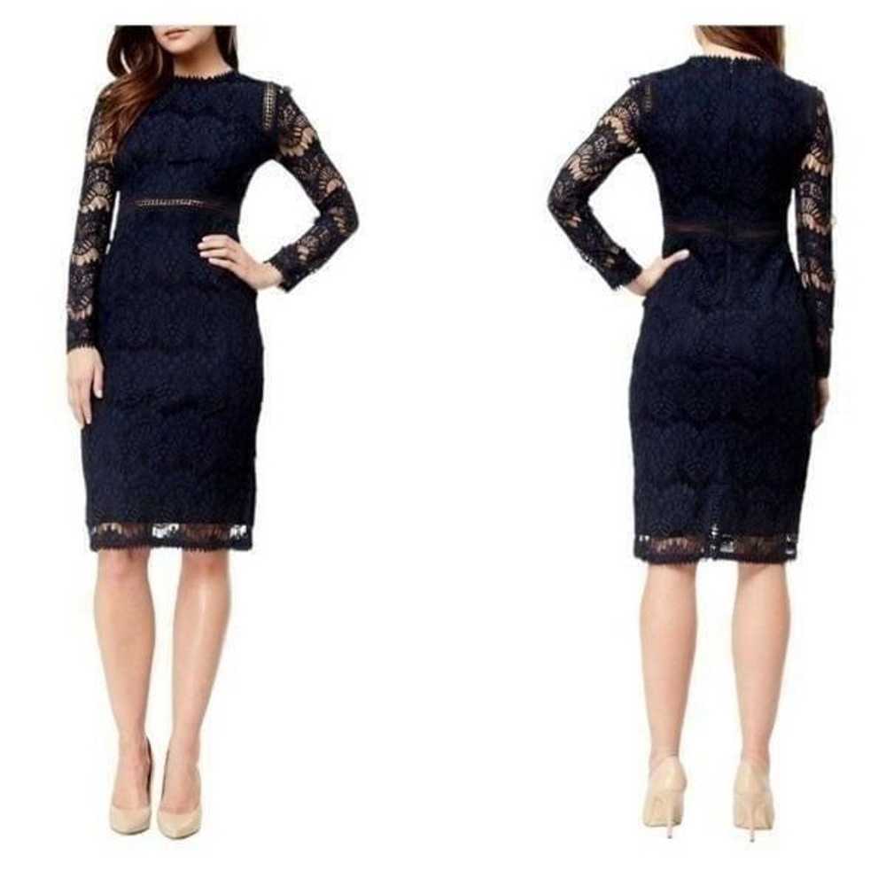 Love X Design Navy Blue Lace Long Sleeve Midi Dre… - image 1