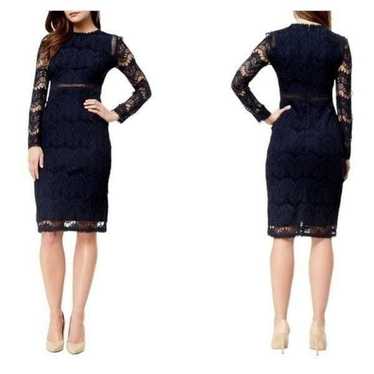 Love X Design Navy Blue Lace Long Sleeve Midi Dre… - image 1