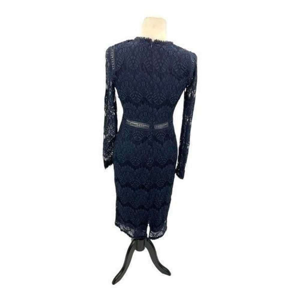 Love X Design Navy Blue Lace Long Sleeve Midi Dre… - image 5