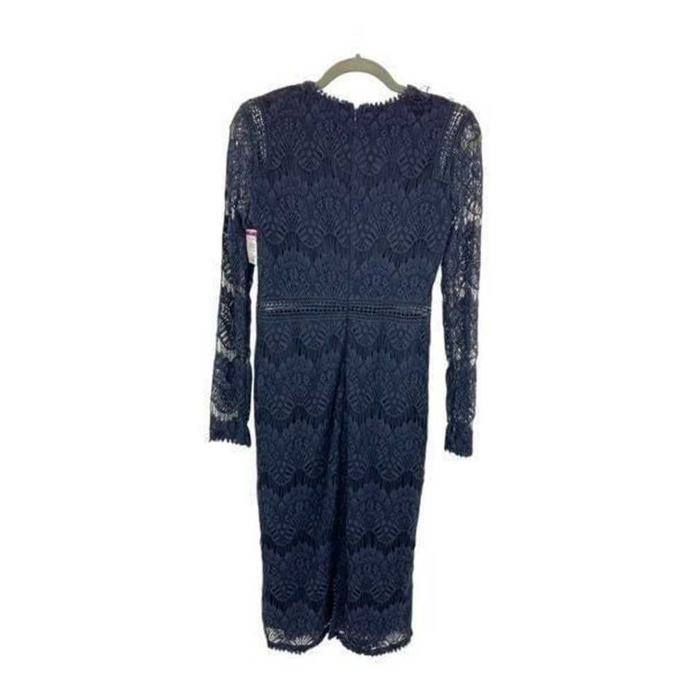 Love X Design Navy Blue Lace Long Sleeve Midi Dre… - image 9