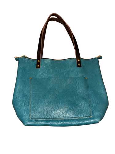 Portland Leather Turquoise Medium Zip Tote