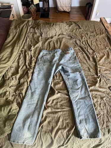 Wrangler Light wash distressed worn Wrangler 47s