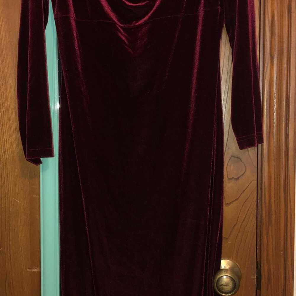 Vintage Red Velvet Dress - image 2