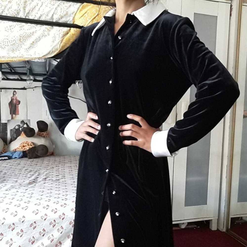 Wednesday Addams inspired velvet dress - image 1