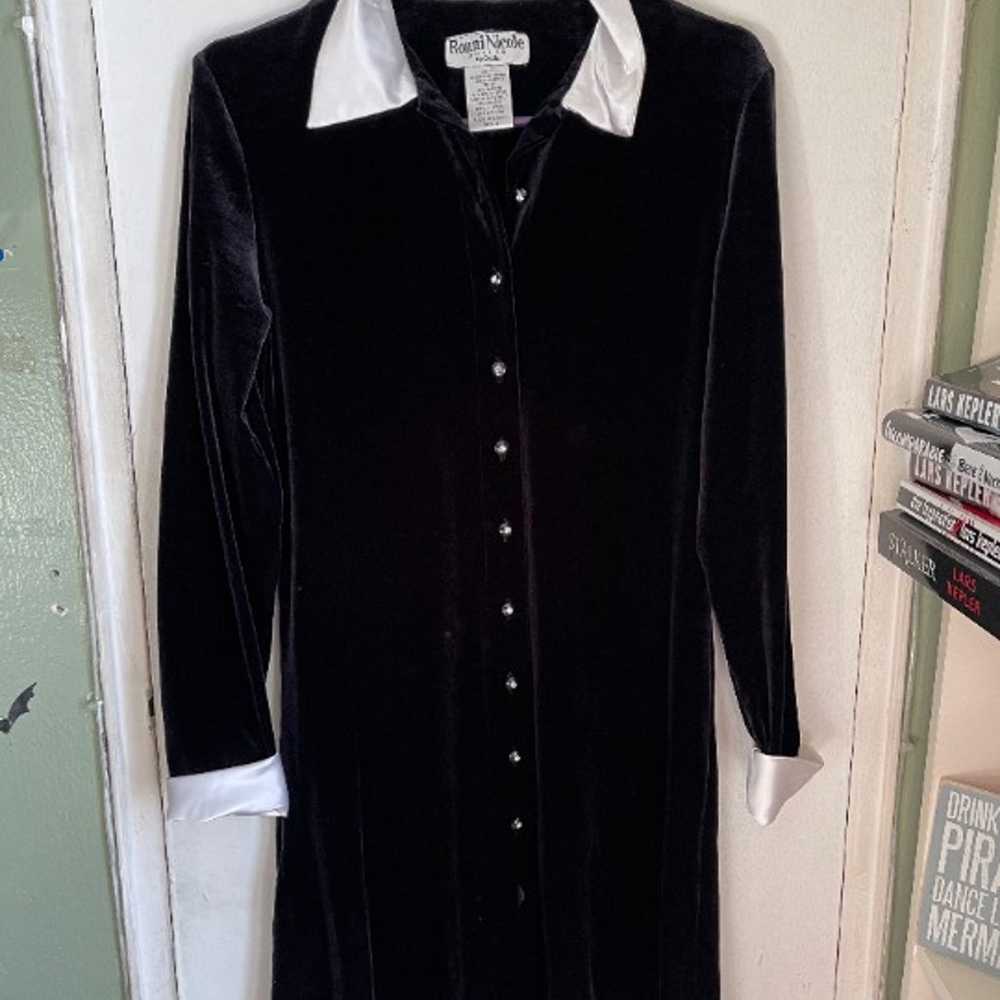 Wednesday Addams inspired velvet dress - image 2