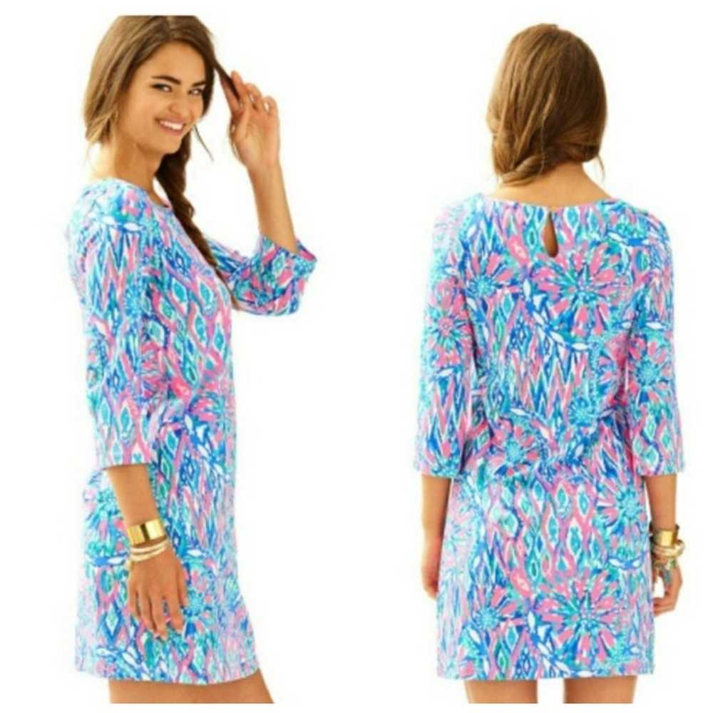 Lilly Pulitzer Size Large 3/4 Sleeve Bay Dress Ti… - image 4