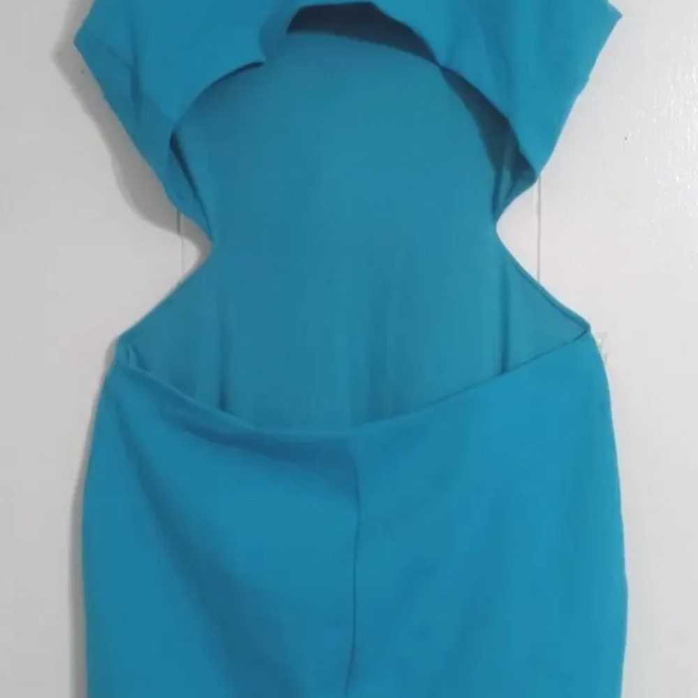 BEBE BLUE MINI BODYCON CUT OUT DRESS - image 2