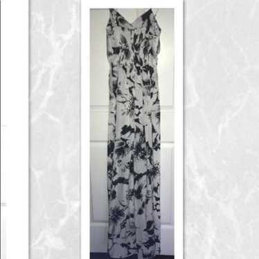 Parker Maxi Dress Black and White Floral