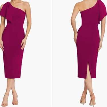 DRESS THE POPULATION Tiffany One Shoulder Midi Dre