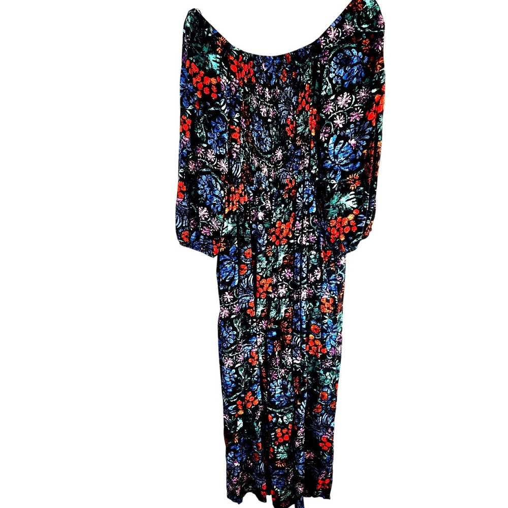 Knox Rose Women's Dress Large Black Floral Long S… - image 7