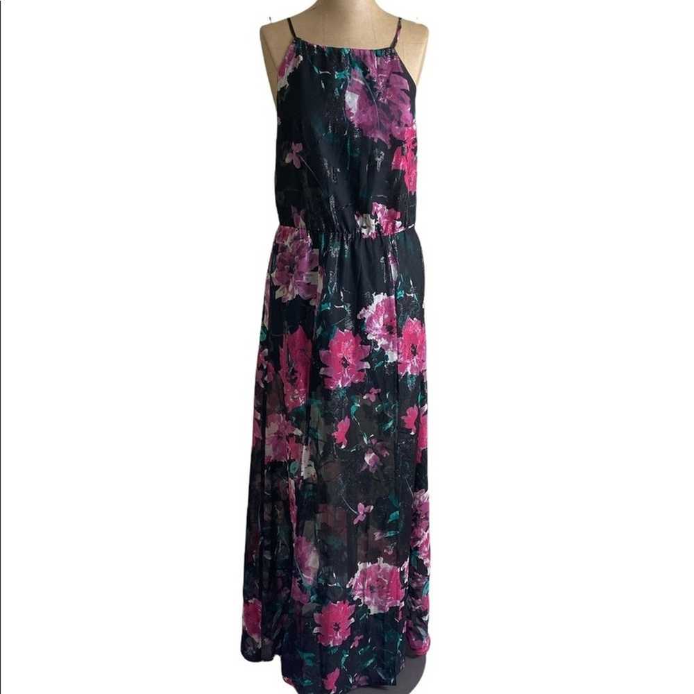 Tularosa Pink Floral Spaghetti Strap Maxi Dress s… - image 3