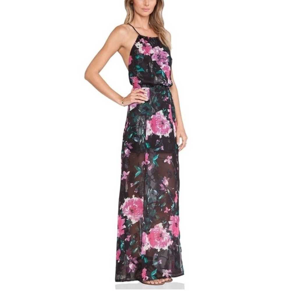 Tularosa Pink Floral Spaghetti Strap Maxi Dress s… - image 7