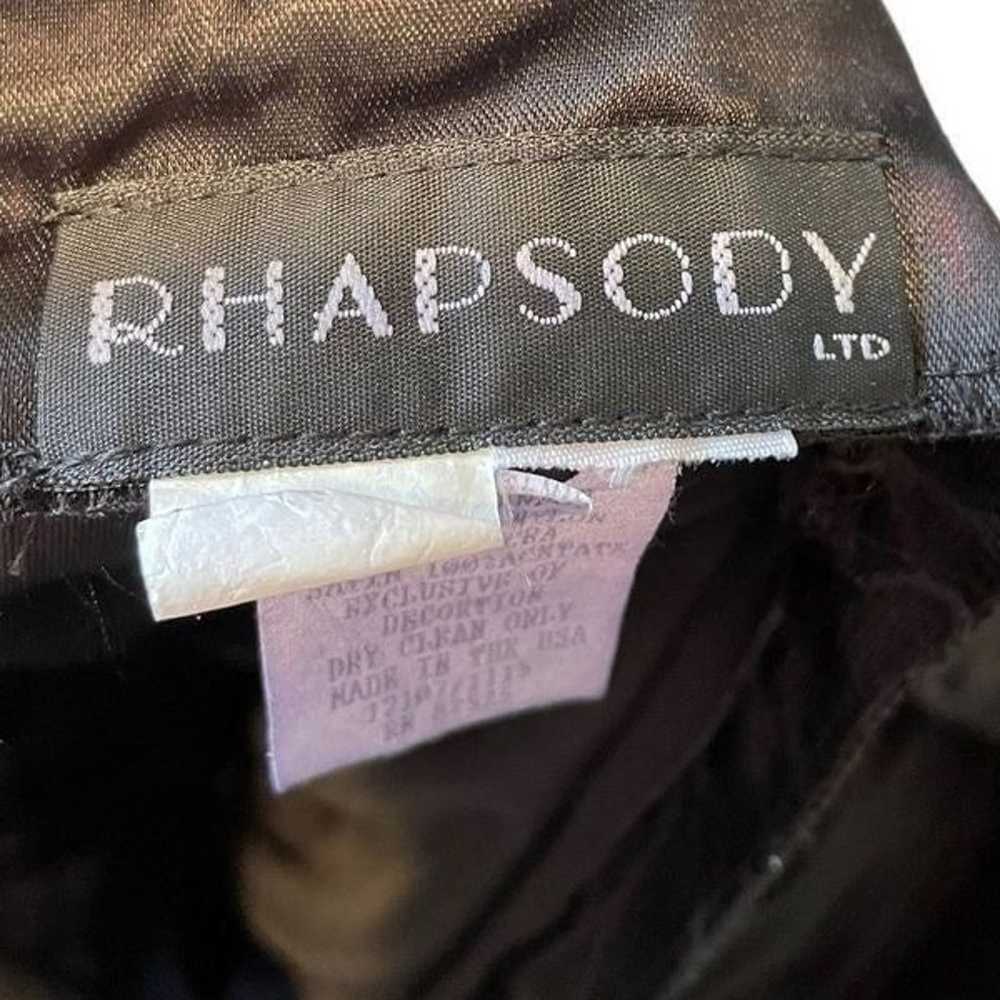 Rhapsody Vintage 90s Black Velvet Satin Mesh Butt… - image 9