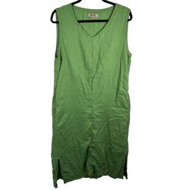 FLAX Green Linen Dress - image 1