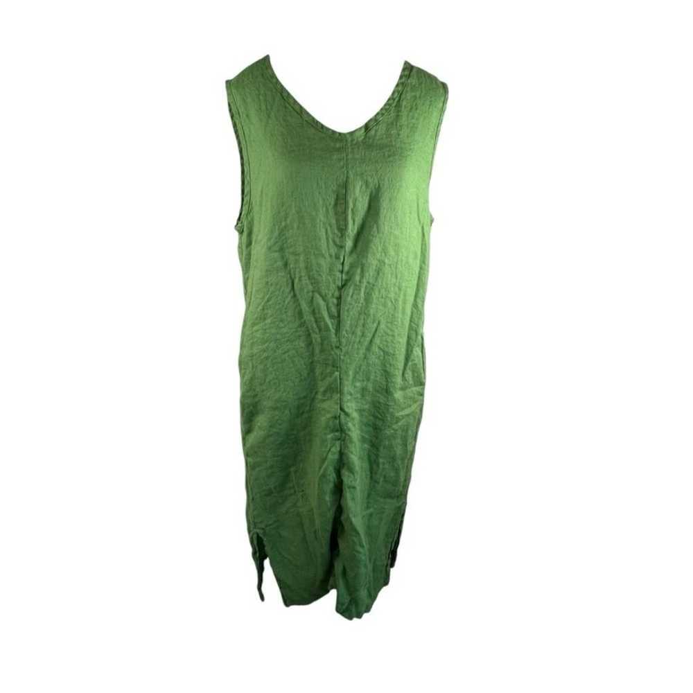 FLAX Green Linen Dress - image 3