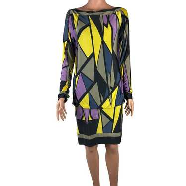 Analili Sz M Dress Geometric Print Long Sleeve Mu… - image 1