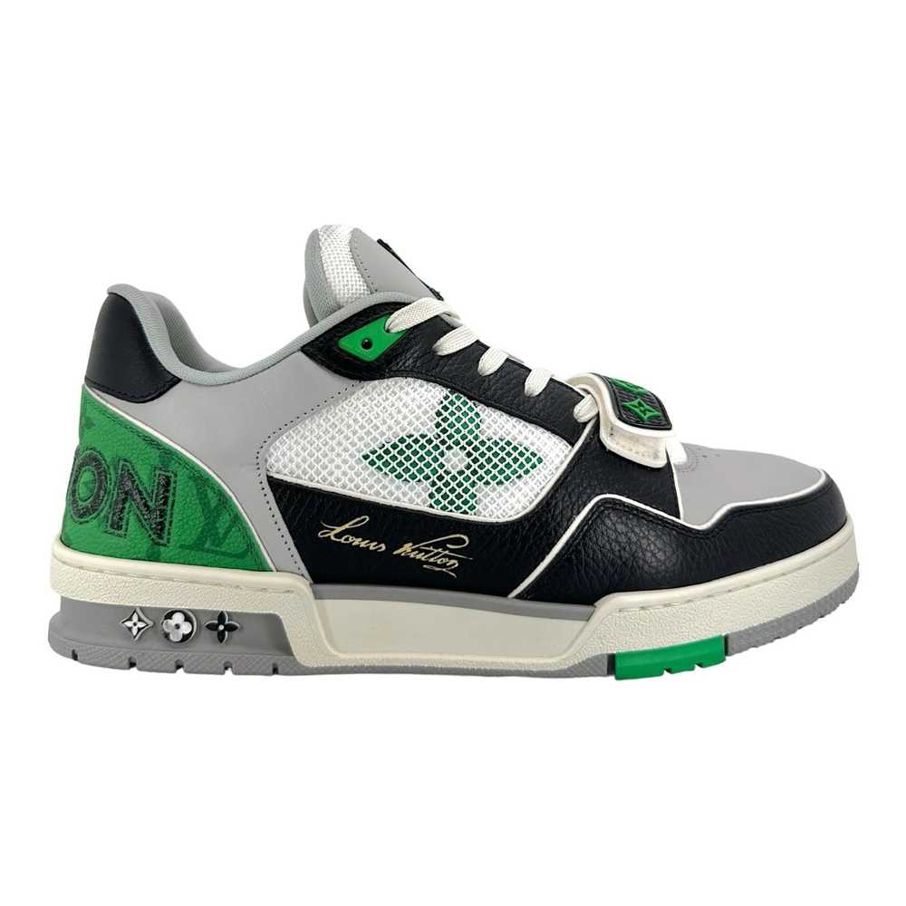 Louis Vuitton LV Trainer Strap Black Green Mesh - image 1