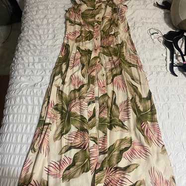 Billabong Floral Maxi Dress Botton Down