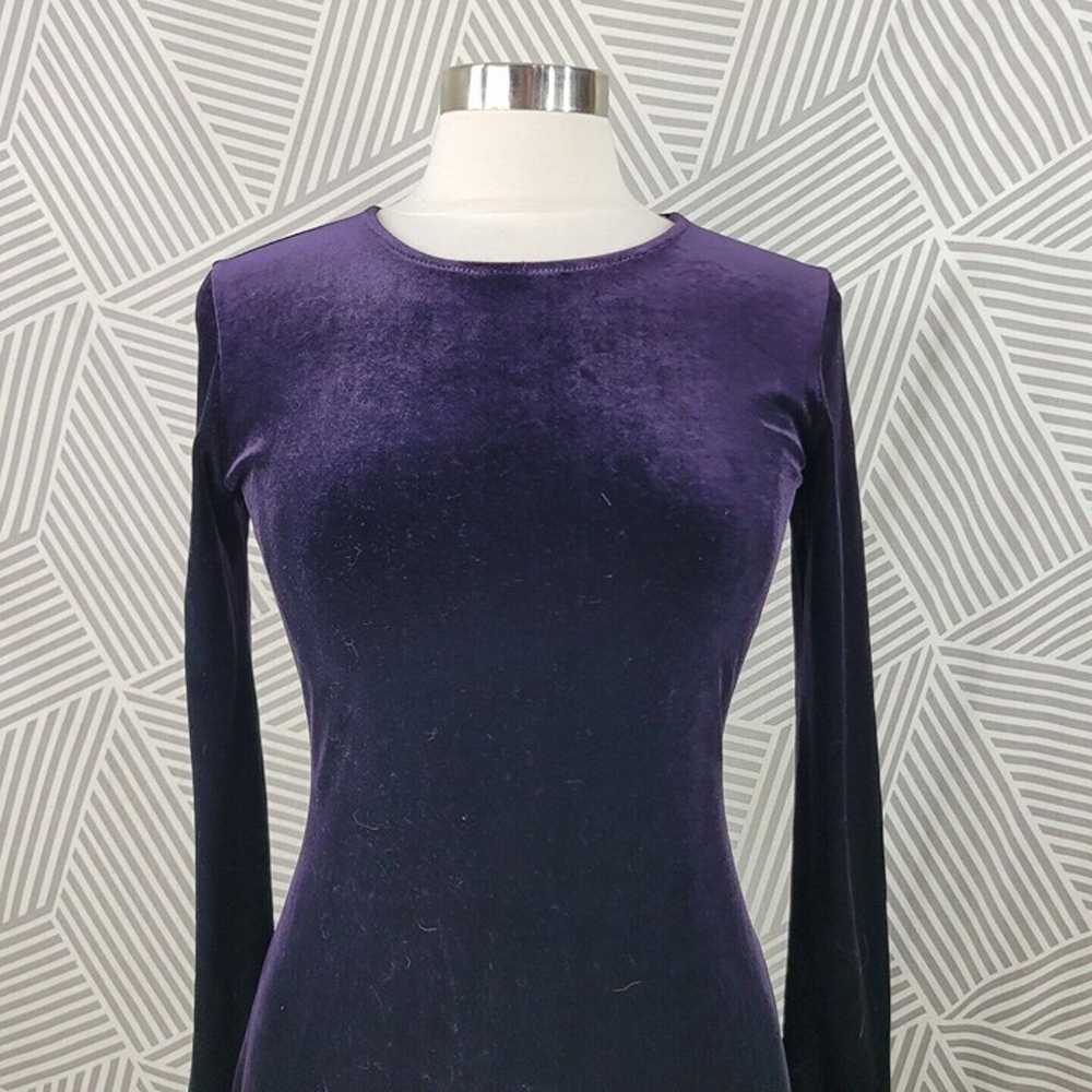 Vintage 90s Velvet Dress size Medium Sexy Velour … - image 3