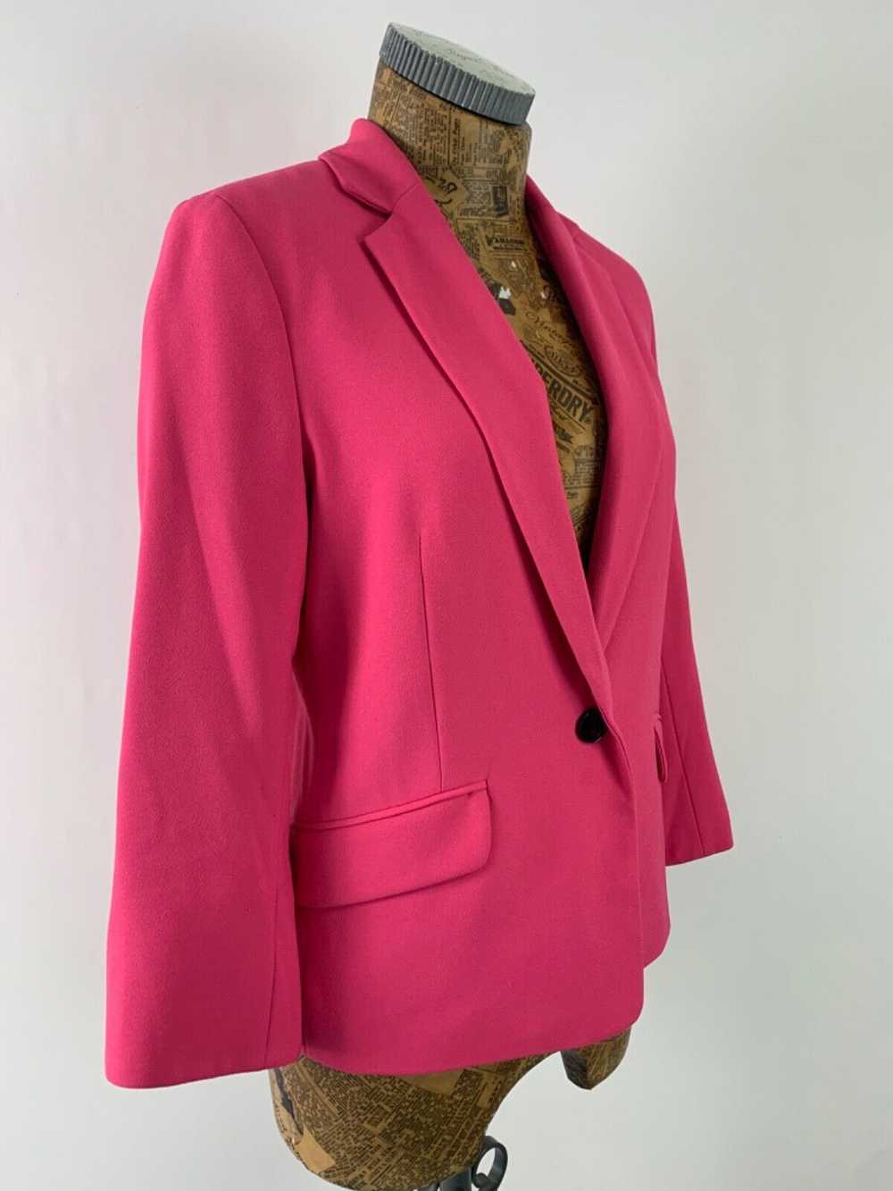 BERSHKA BLAZER JACKET MEDIUM FUCHSIA PINK Button … - image 4