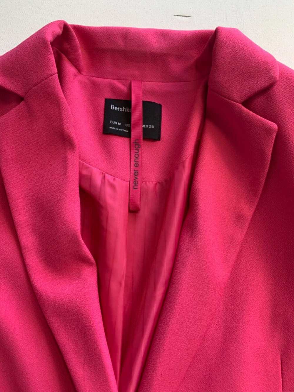 BERSHKA BLAZER JACKET MEDIUM FUCHSIA PINK Button … - image 7