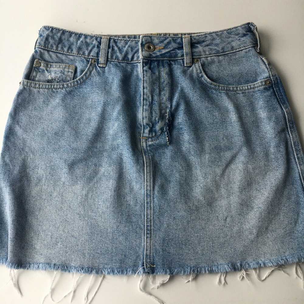 JACK WILLS DENIM MINI SKIRT Womens Uk 10 Blue Sto… - image 1