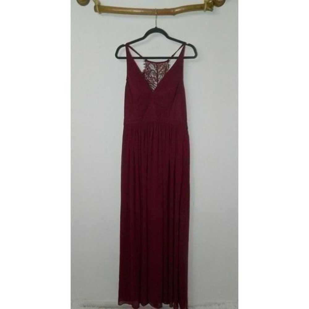 Lulus Dress Burgundy Love Spell Lace Back Maxi Dr… - image 5