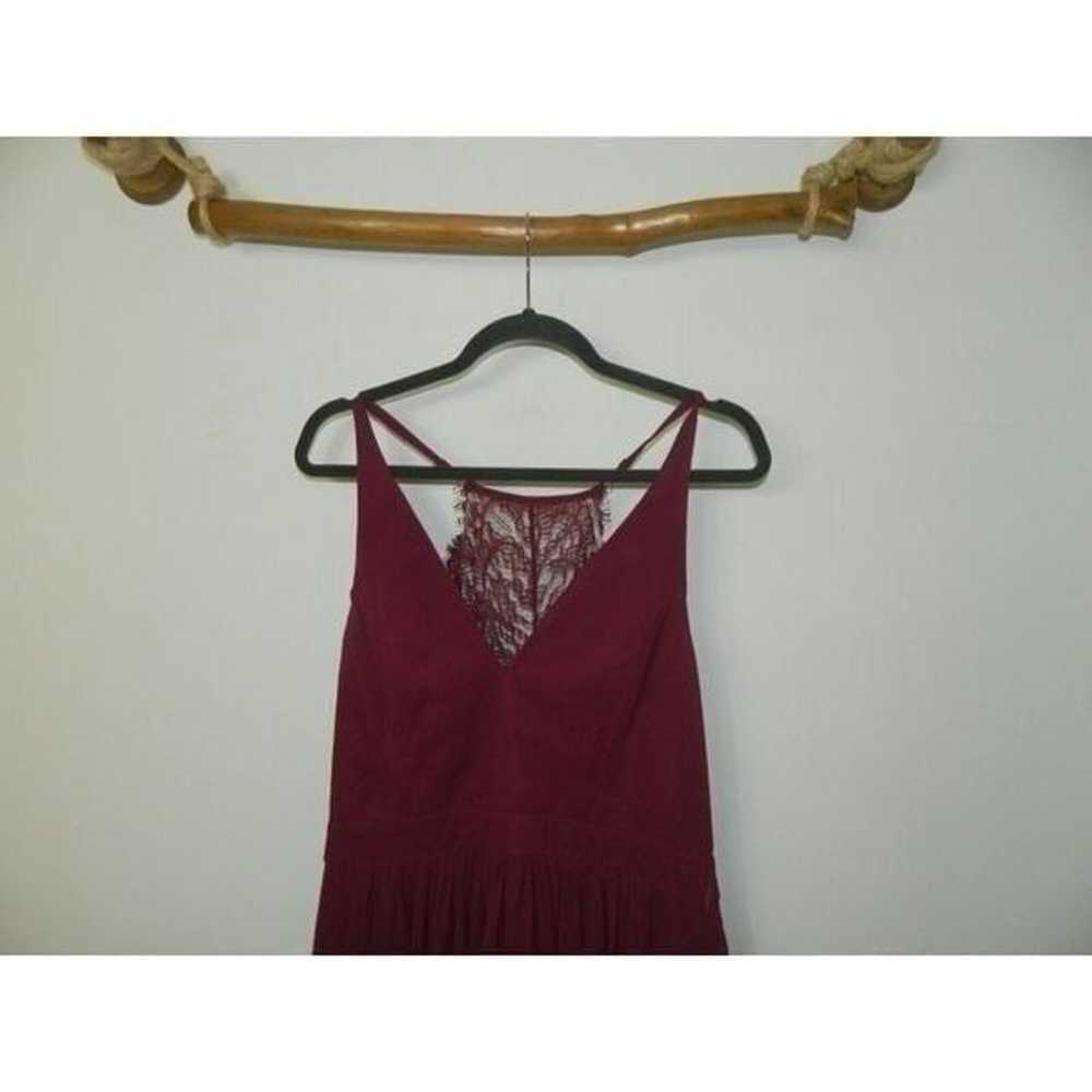 Lulus Dress Burgundy Love Spell Lace Back Maxi Dr… - image 7