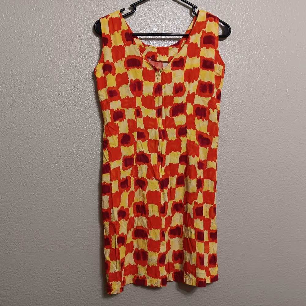 Jams World Vintage Yellow Orange Geometric Rayon … - image 3