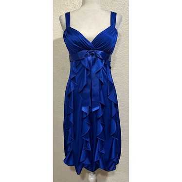 Betsy and Adam Y2K Tulip Royal Blue Evening Dress