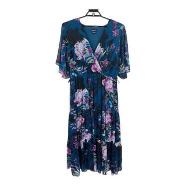 City Chic Dress Stephanie print maxi floral teal s