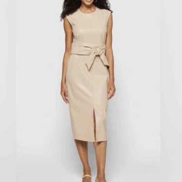 Modern Citizen Pilar Vegan Leather Tie Midi Dress… - image 1