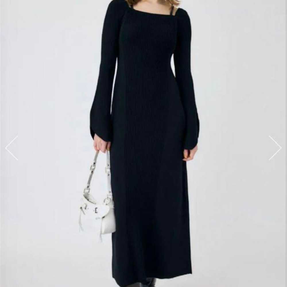 MOUSSY SQUARE NECK Long Knit Dress - image 1