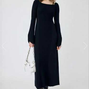 MOUSSY SQUARE NECK Long Knit Dress - image 1