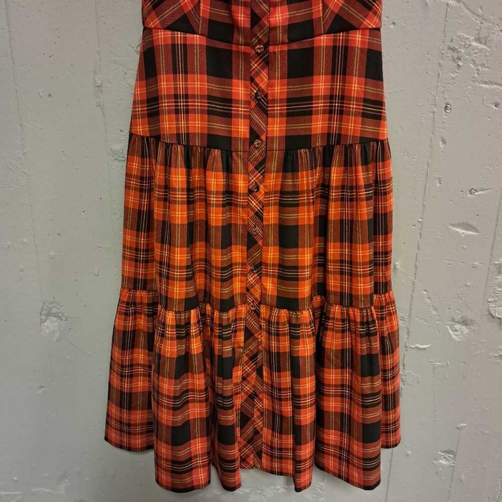 Draper James Checkered Plaid A-Line Midi Dress Si… - image 6