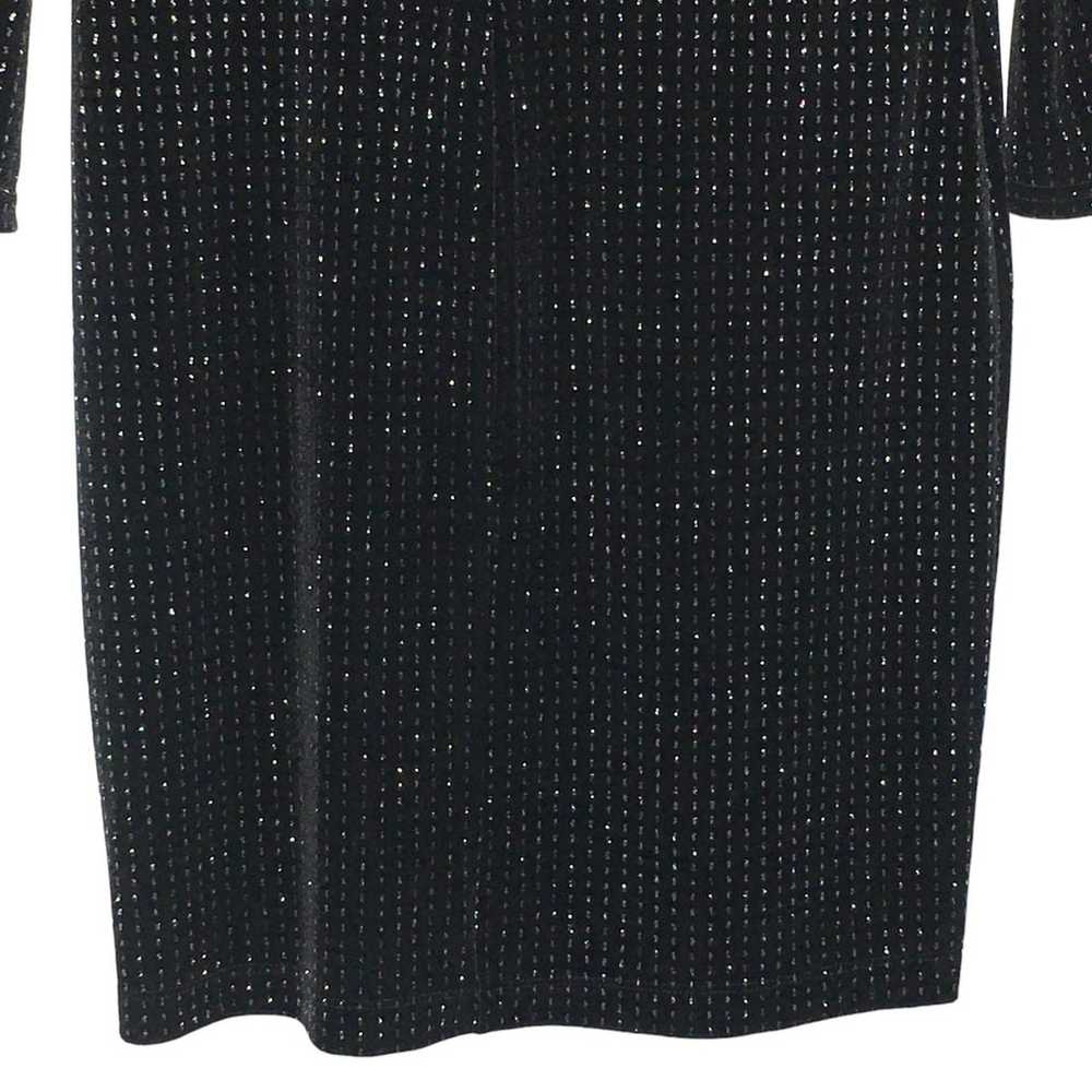 L'Agence 4 Black Silver Sparkle Eden Mini Dress V… - image 8