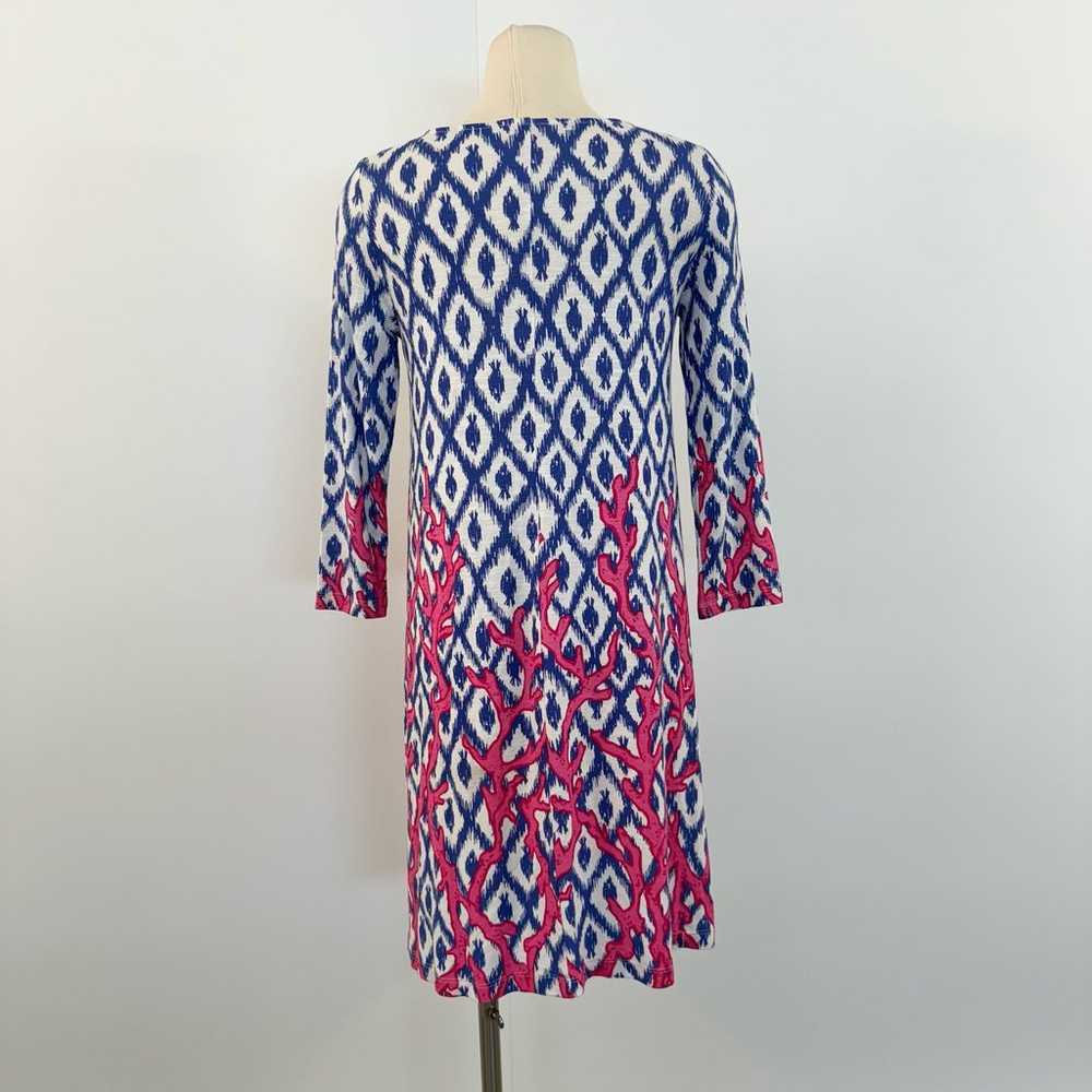 Lilly Pulitzer Swing Dress Ophelia Coral Iris Blu… - image 4