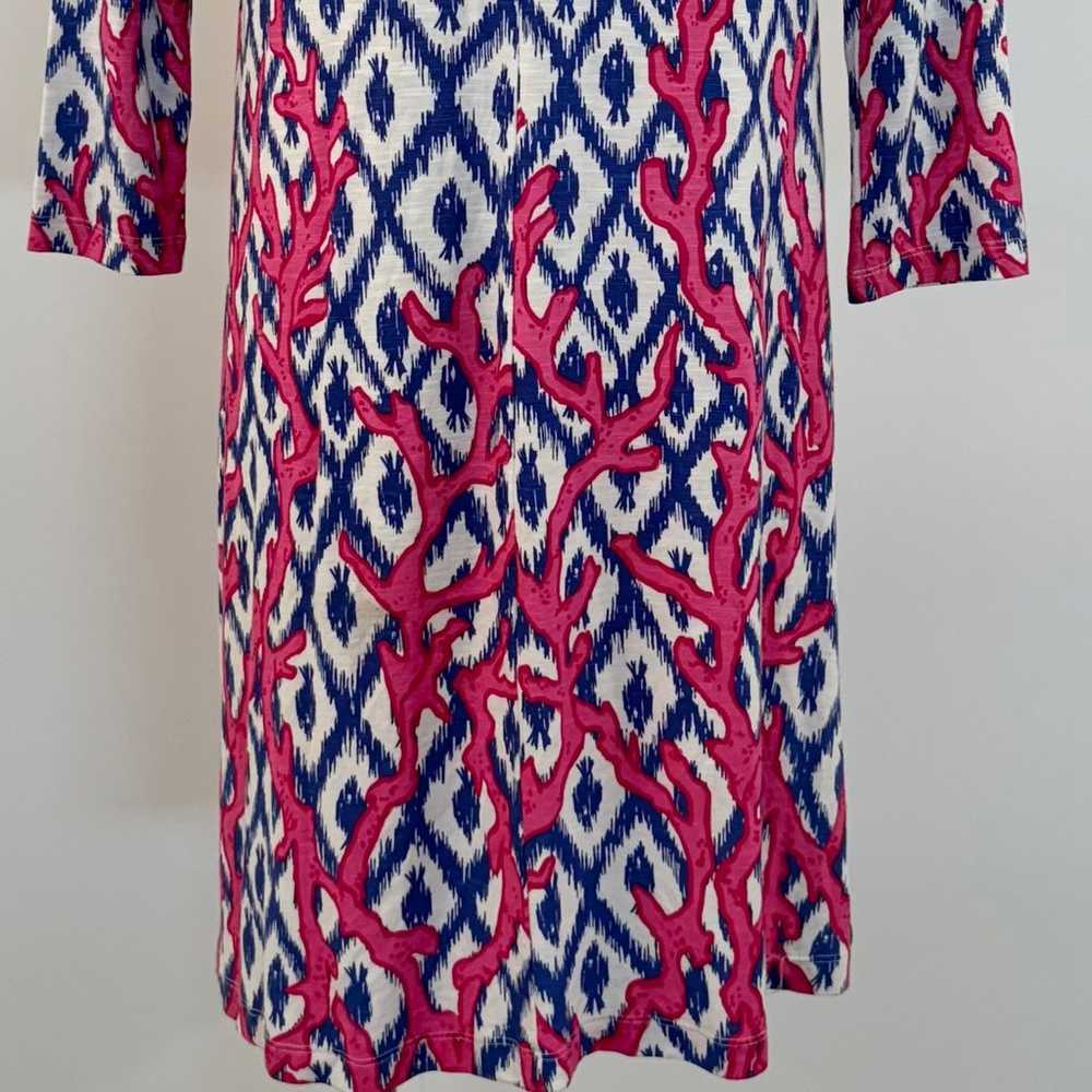 Lilly Pulitzer Swing Dress Ophelia Coral Iris Blu… - image 6