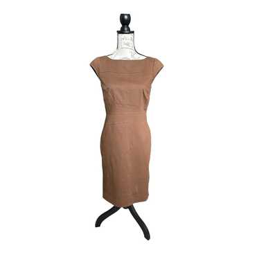 Lafayette 148 NY Chocolate Brown Midi Dress Two T… - image 1