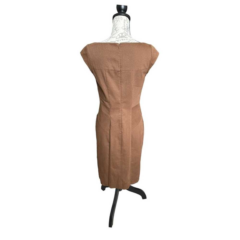 Lafayette 148 NY Chocolate Brown Midi Dress Two T… - image 3