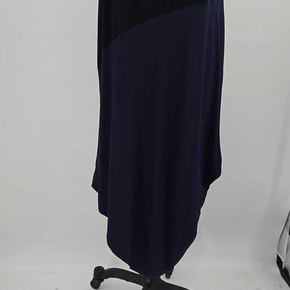 Eileen Fisher Asymmetrical Hem Midi Dress Black B… - image 3