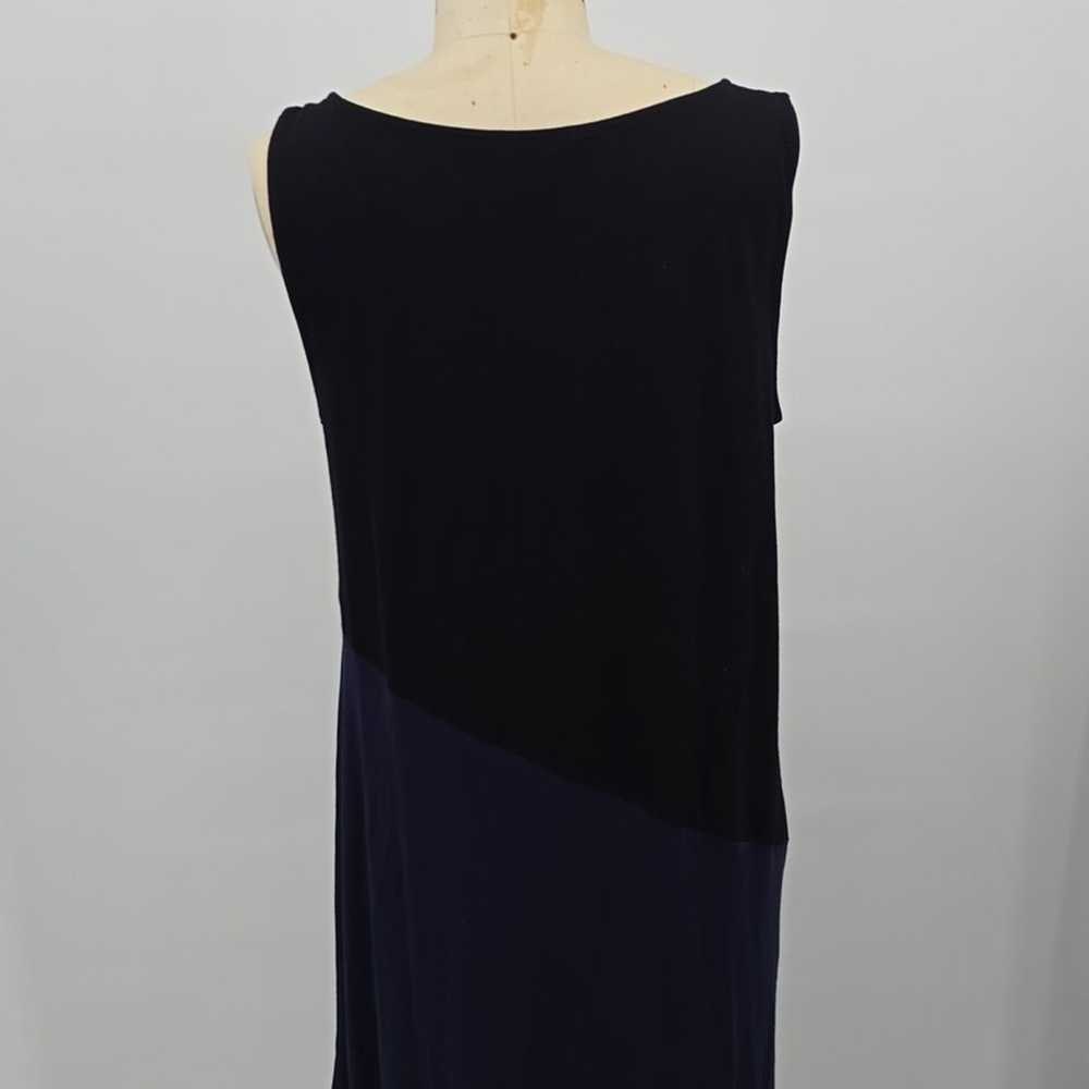 Eileen Fisher Asymmetrical Hem Midi Dress Black B… - image 5